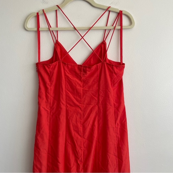 Anthropologie HD in Paris Sassafras Slip Maxi Dress Orange fall modal long strap - Picture 13 of 16